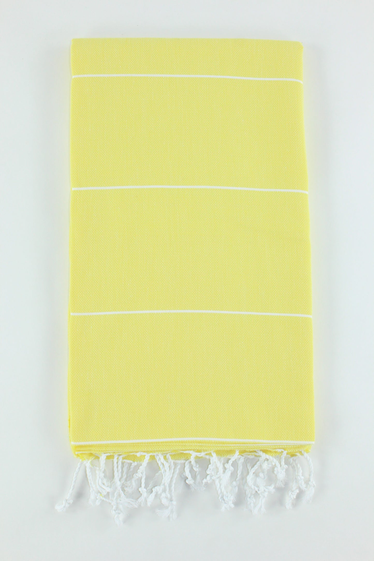 Premium Turkish Classic Striped Towel Peshtemal Fouta (Yellow)