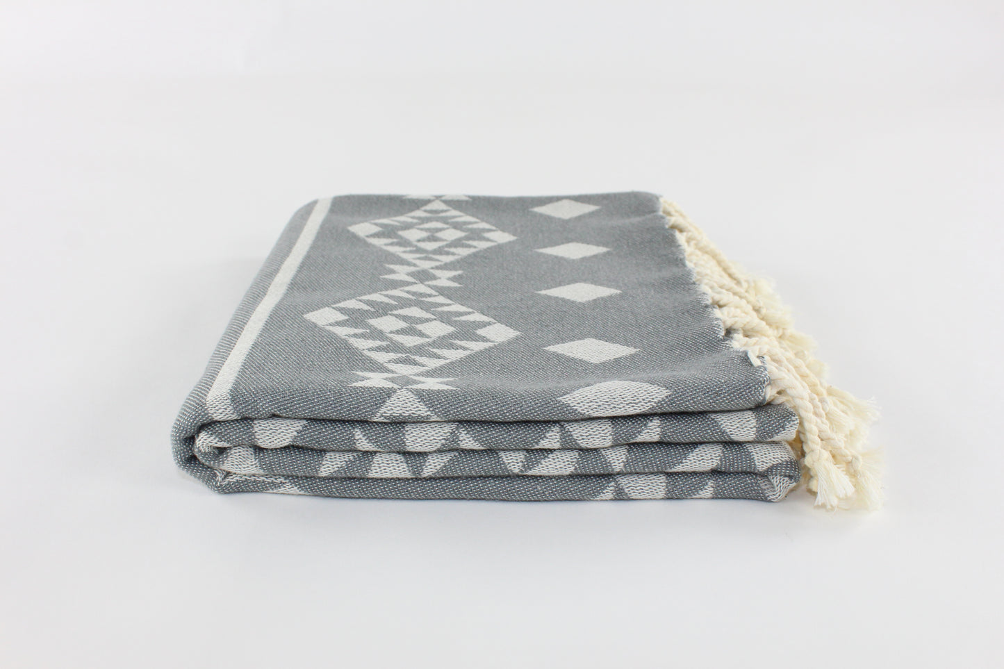 Premium Turkish Kilim Towel Peshtemal Fouta (Gray)