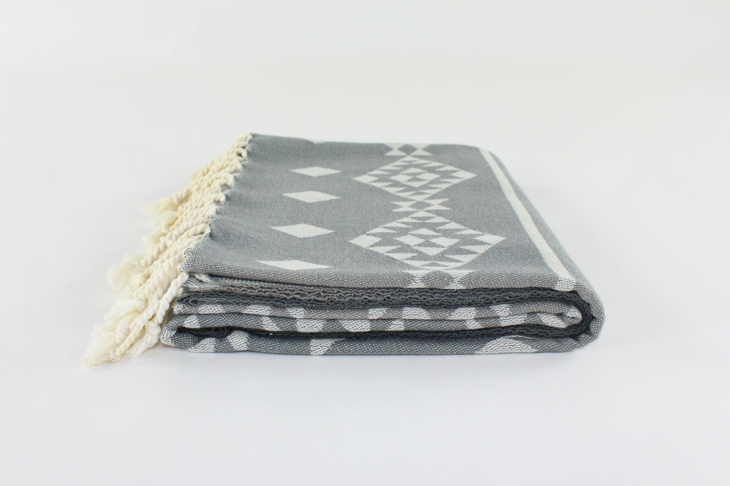 Premium Turkish Kilim Towel Peshtemal Fouta (Gray)