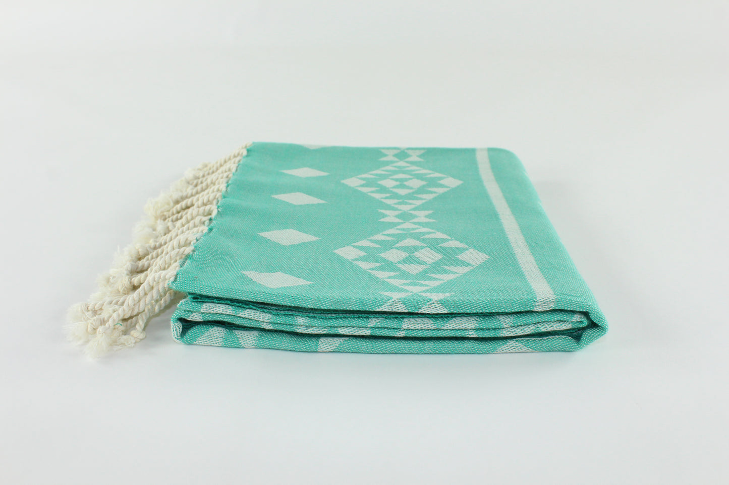 Premium Turkish Kilim Towel Peshtemal Fouta (Seafoam Green)