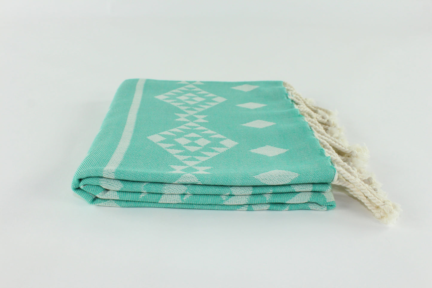 Premium Turkish Kilim Towel Peshtemal Fouta (Seafoam Green)