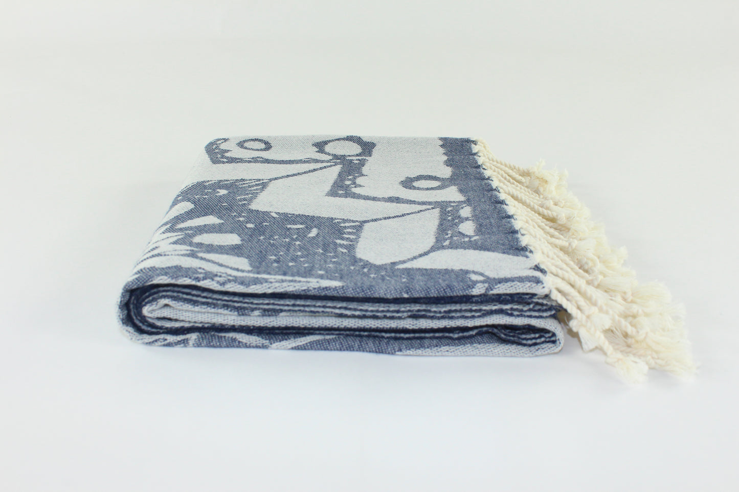 Premium Turkish Towel Peshtemal Fouta (Dark Navy Blue)