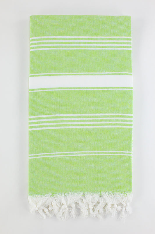 Premium Turkish Striped Towel Peshtemal Fouta (Green)