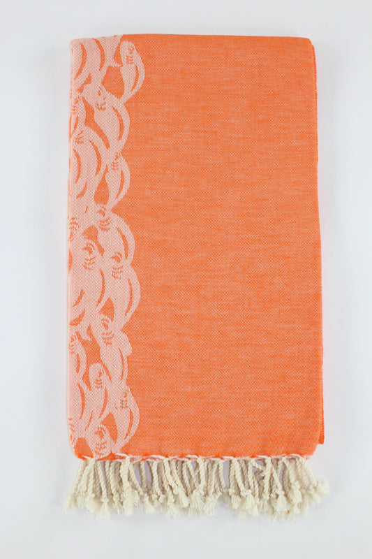 Premium Turkish Towel Peshtemal Fouta (Orange)