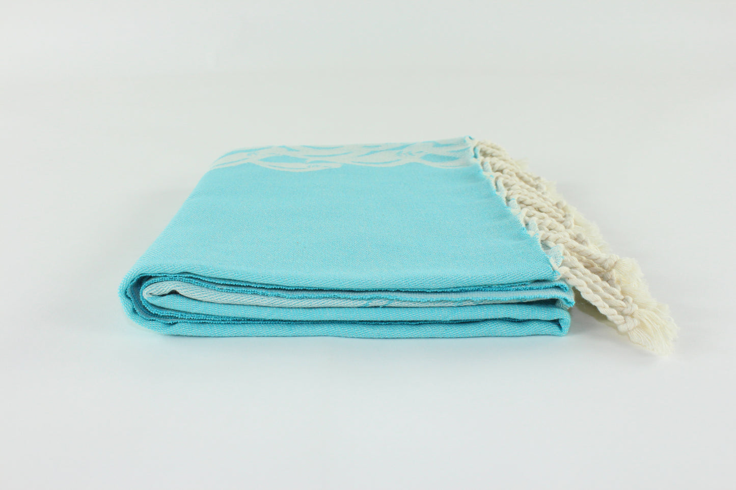 Premium Turkish Towel Peshtemal Fouta (Turquoise Blue)