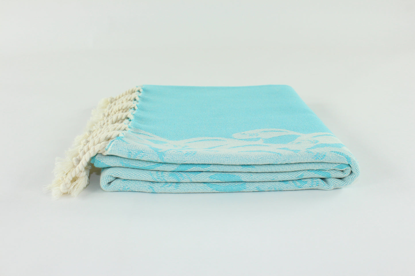 Premium Turkish Towel Peshtemal Fouta (Turquoise Blue)