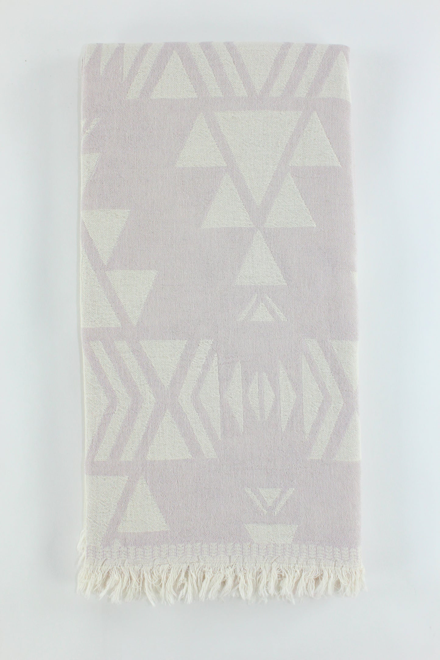 Premium Turkish Double Layer Kilim Towel Peshtemal Fouta (Light Lilac)