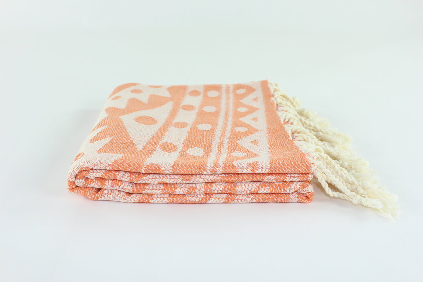 Premium Turkish Towel Peshtemal Fouta (Light Orange)