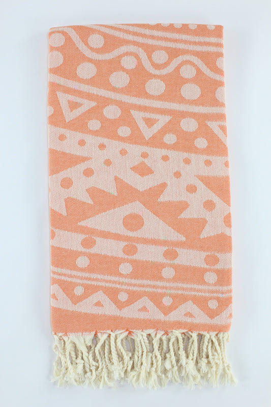 Premium Turkish Towel Peshtemal Fouta (Light Orange)