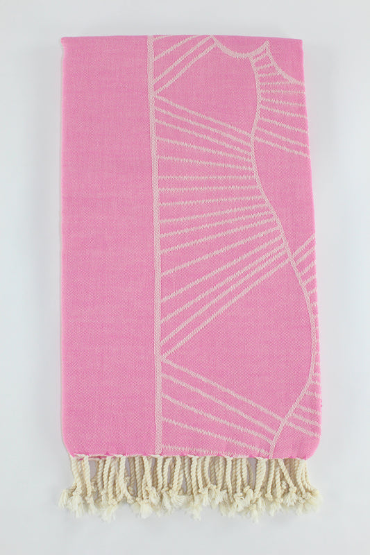 Premium Turkish Towel Peshtemal Fouta (Pink)