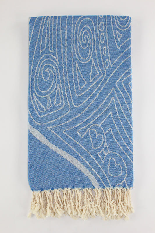 Premium Turkish Towel Peshtemal Fouta (Blue)