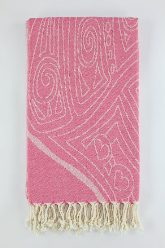 Premium Turkish Towel Peshtemal Fouta (Pink)