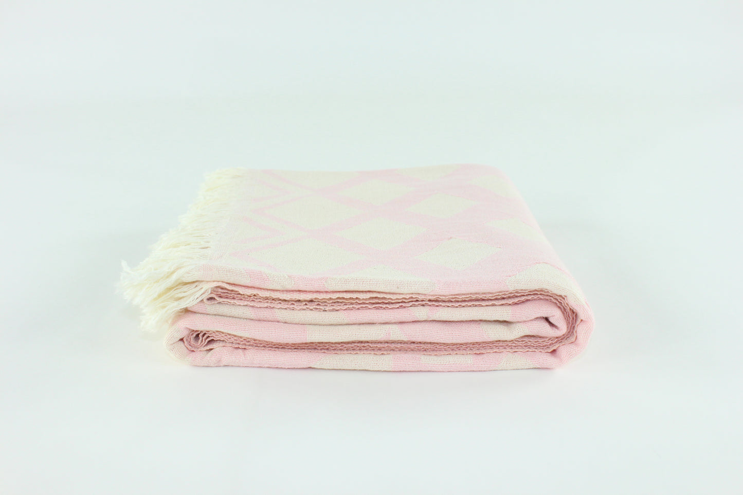 Premium Turkish Double Layer Towel Peshtemal Fouta (Light Pink)