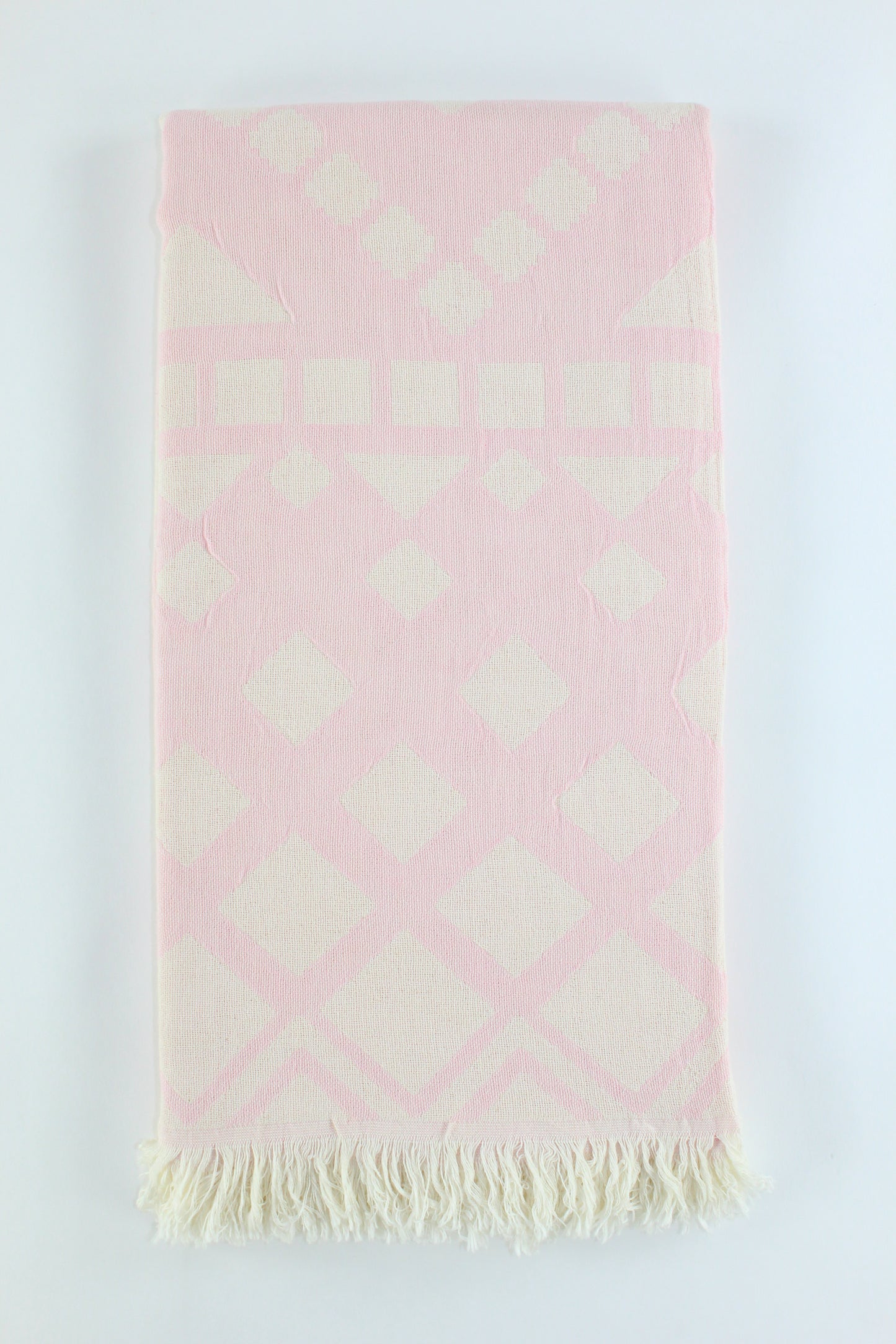 Premium Turkish Double Layer Towel Peshtemal Fouta (Light Pink)