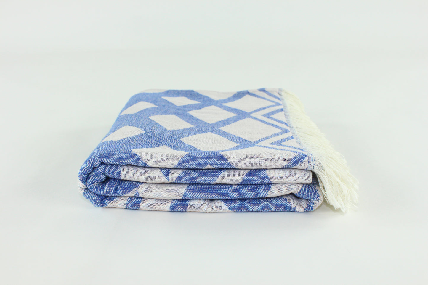 Premium Turkish Double Layer Towel Peshtemal Fouta (Blue)