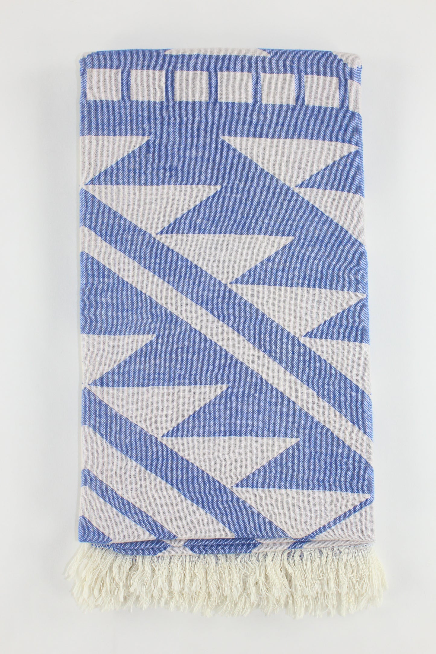 Premium Turkish Double Layer Towel Peshtemal Fouta (Blue)