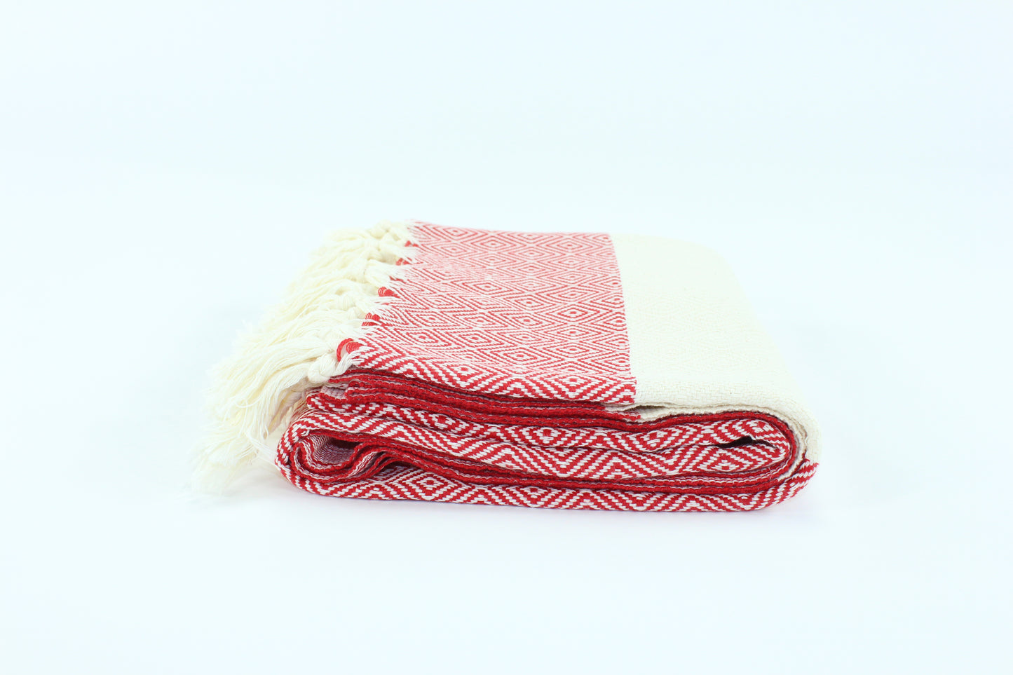 Premium Turkish Diamond Towel Peshtemal Fouta (Red)