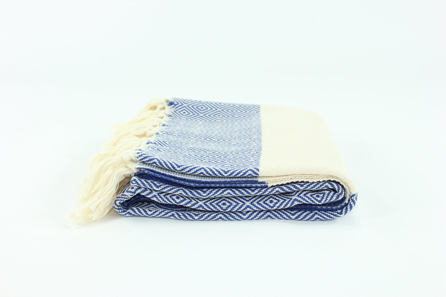 Premium Turkish Diamond Towel Peshtemal Fouta (Navy Blue)