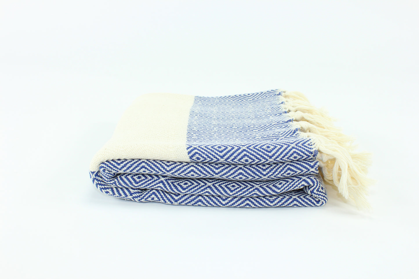 Premium Turkish Diamond Towel Peshtemal Fouta (Navy Blue)