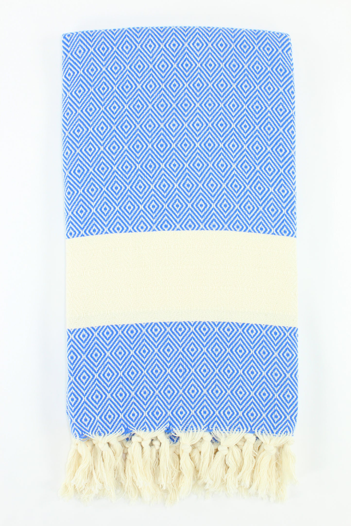 Premium Turkish Diamond Towel Peshtemal Fouta (Blue)