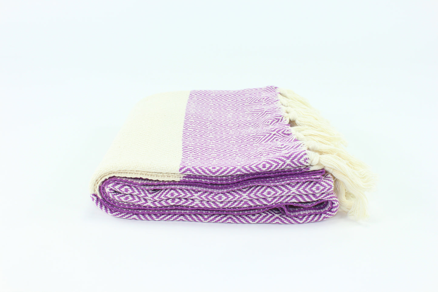 Premium Turkish Diamond Towel Peshtemal Fouta (Purple)