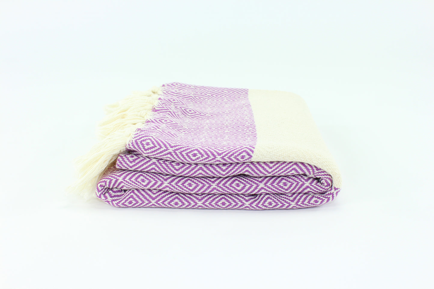 Premium Turkish Diamond Towel Peshtemal Fouta (Purple)