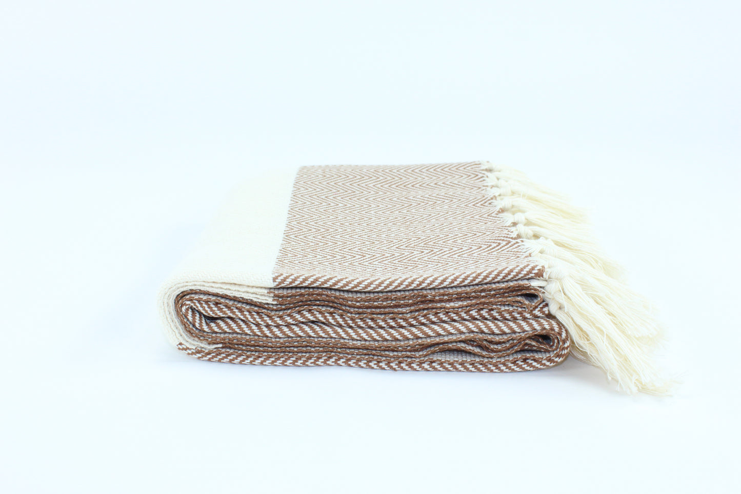 Premium Turkish Herringbone Towel Peshtemal Fouta (Brown)