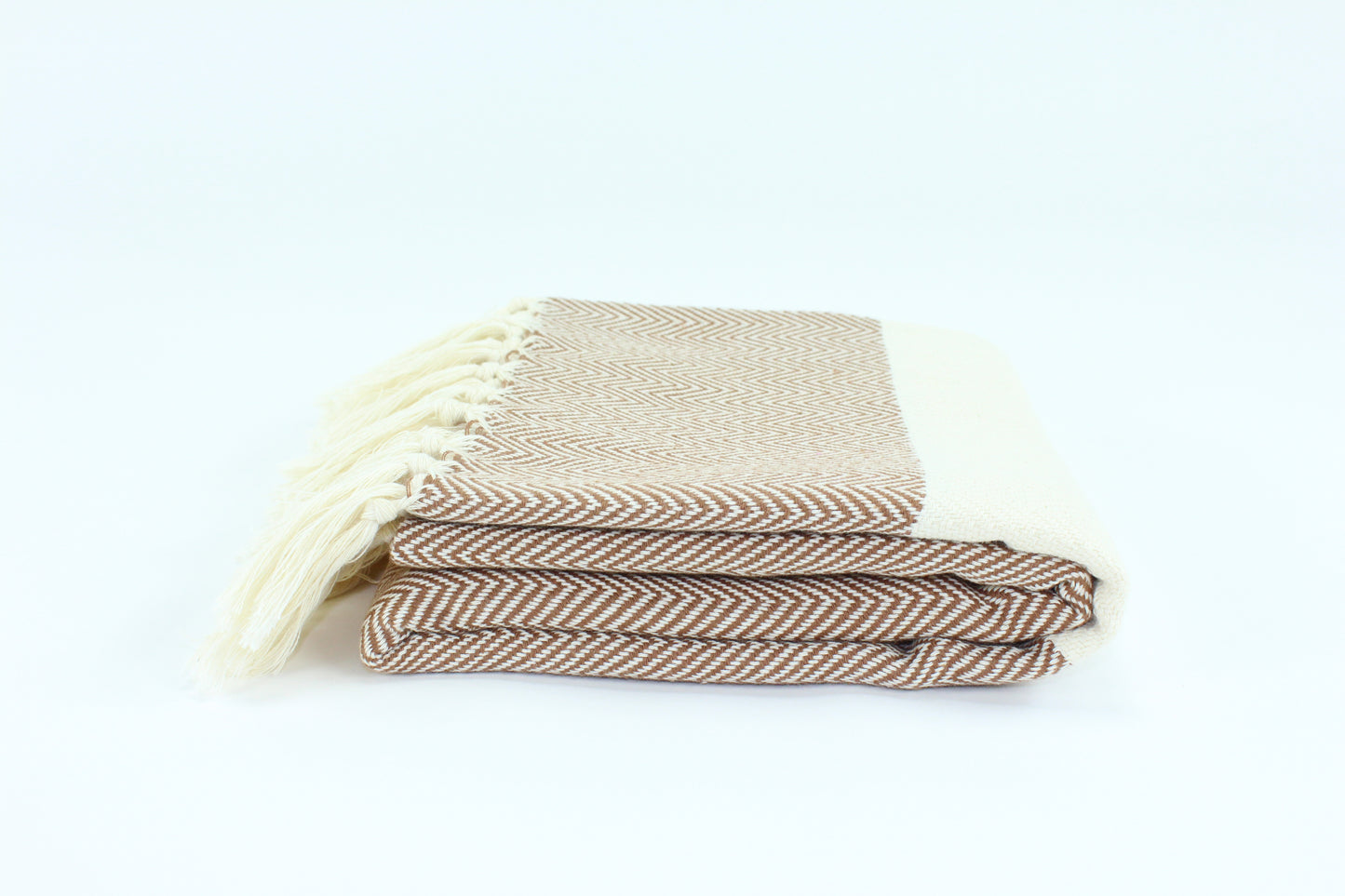 Premium Turkish Herringbone Towel Peshtemal Fouta (Brown)