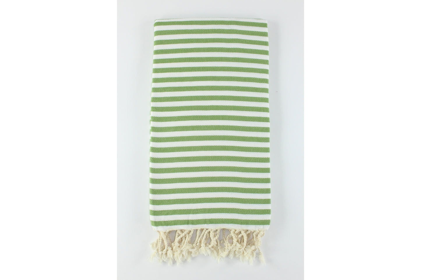 Premium Turkish Full Striped Towel Peshtemal Fouta (Olive Green)
