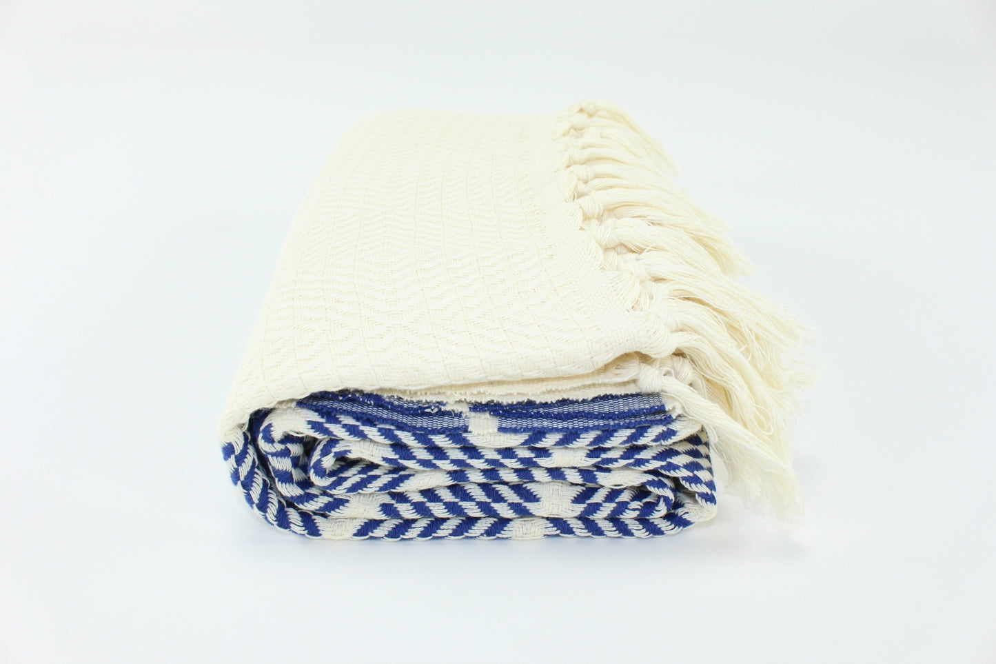 Premium Turkish Herringbone Towel Peshtemal Fouta (Navy Blue)