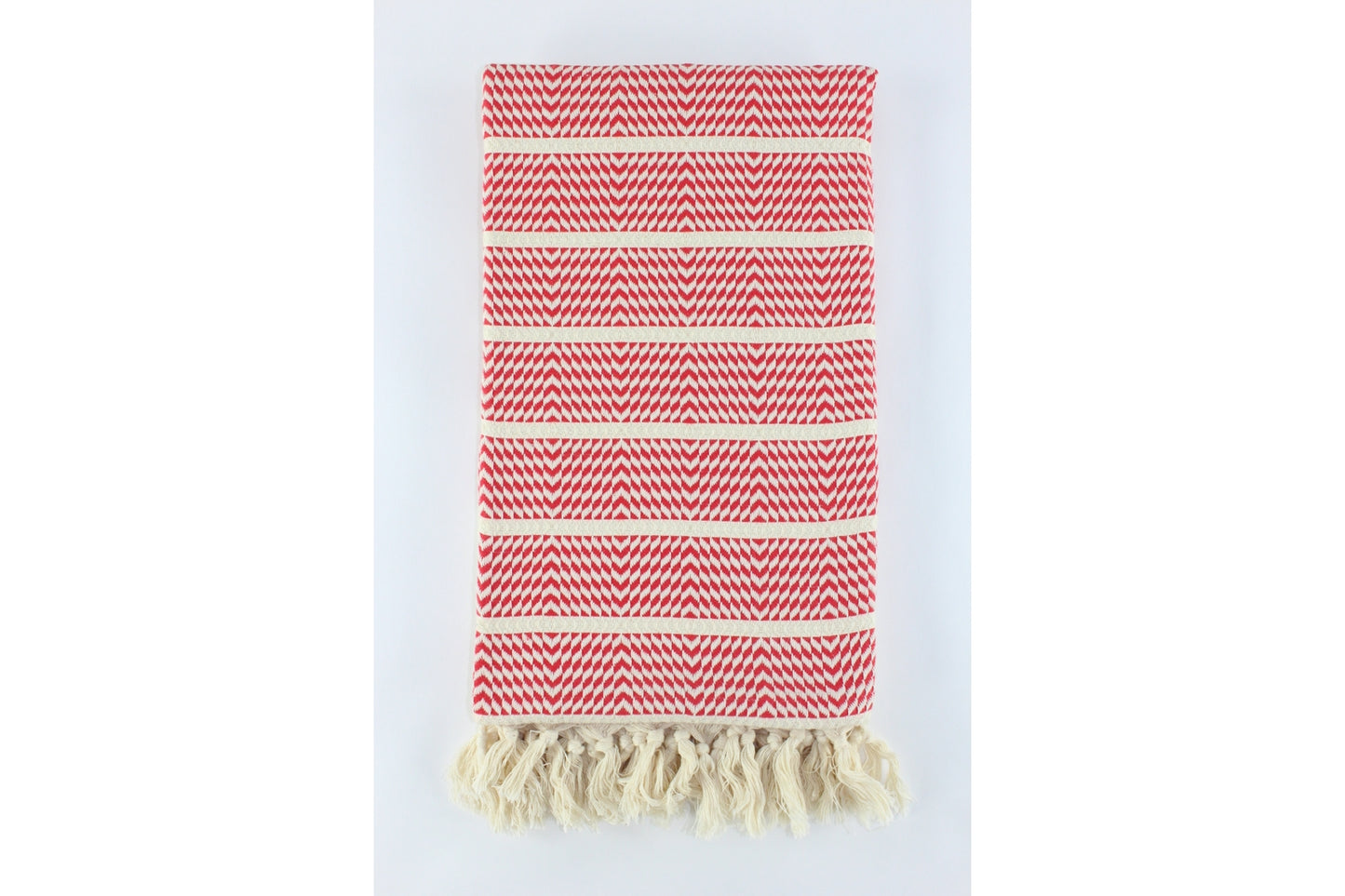 Premium Turkish Herringbone Towel Peshtemal Fouta (Red)