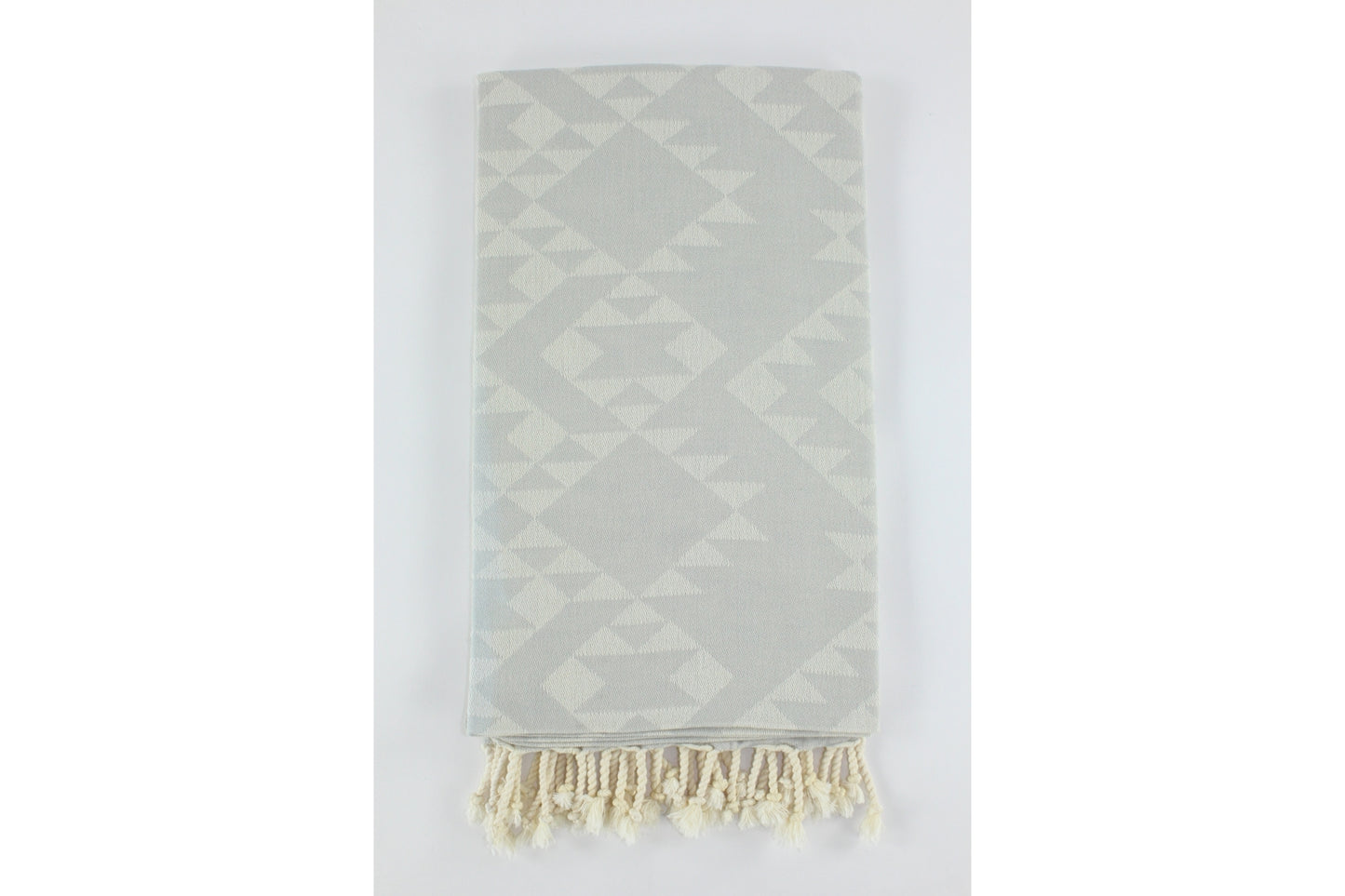 Premium Turkish Kilim Towel Peshtemal Fouta (Light Gray)