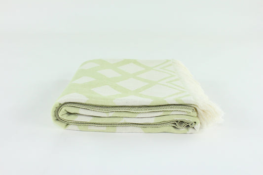 Premium Turkish Double Layer Towel Peshtemal Fouta (Pistachio Green)