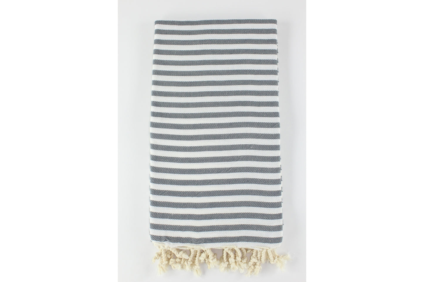 Premium Turkish Full Striped Towel Peshtemal Fouta (Gray)