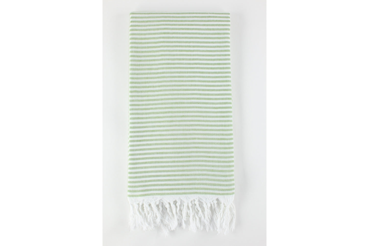 Premium Turkish Full Thin Striped Towel Peshtemal Fouta (Olive Green)