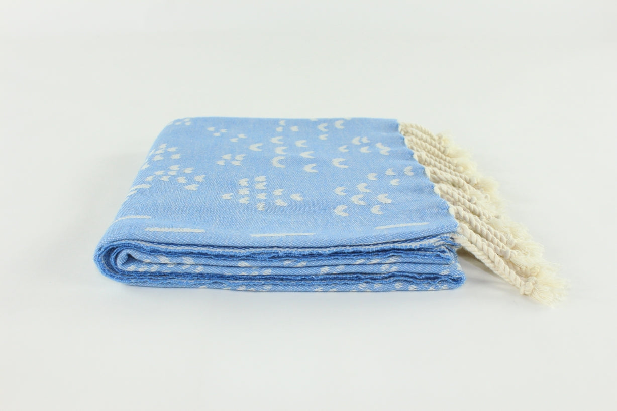 Premium Turkish Towel Peshtemal Fouta (Baby Blue)