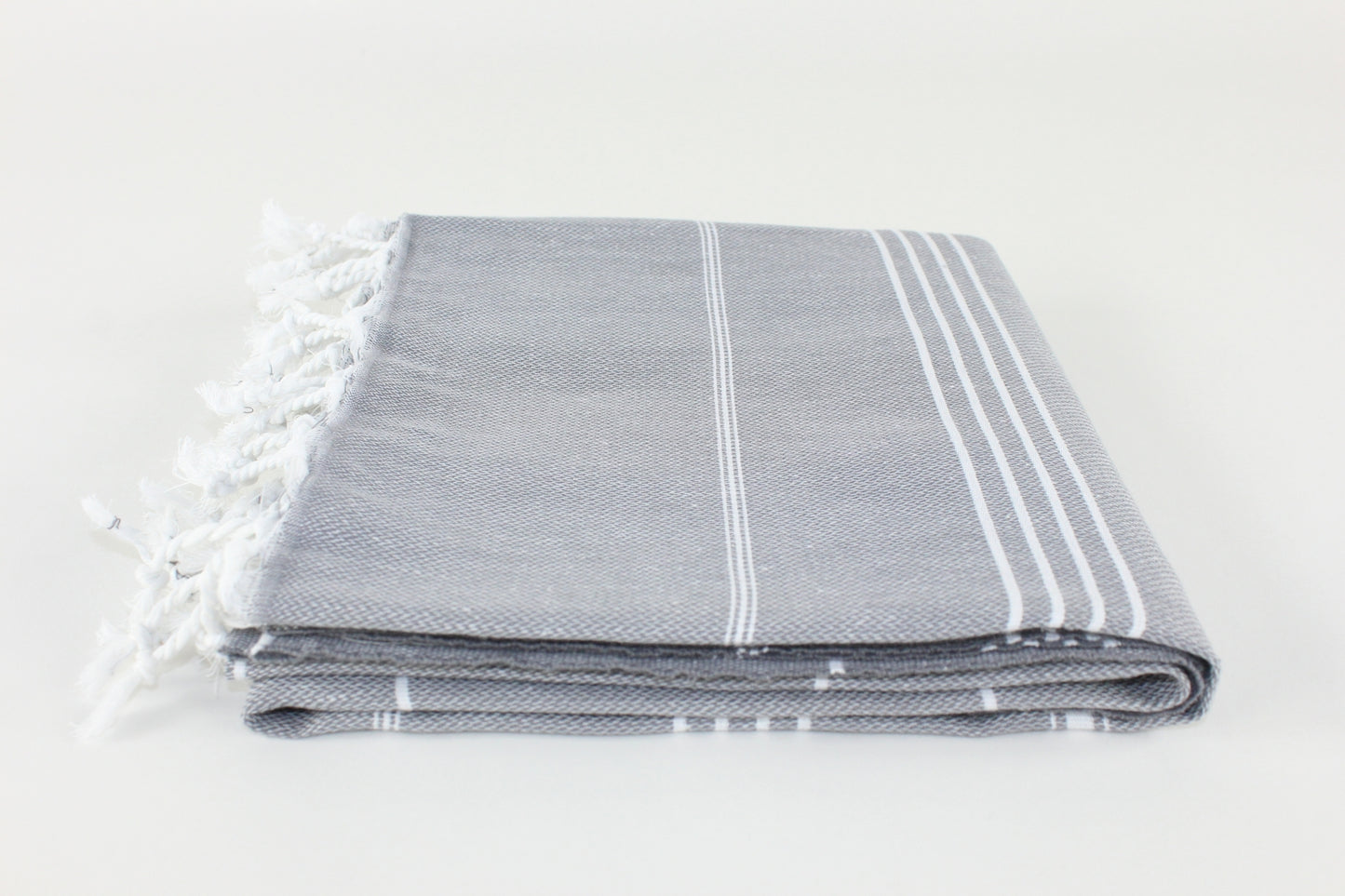 Premium Turkish Classic Striped Towel Peshtemal Fouta (Gray)