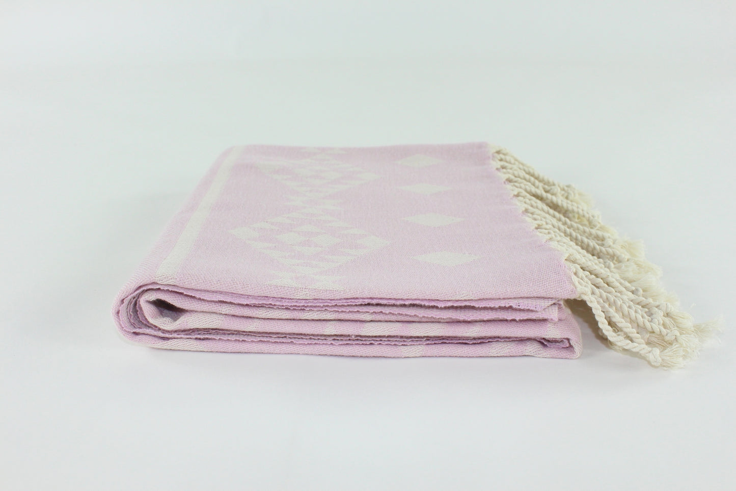 Premium Turkish Kilim Towel Peshtemal Fouta (Light Pink Lilac)