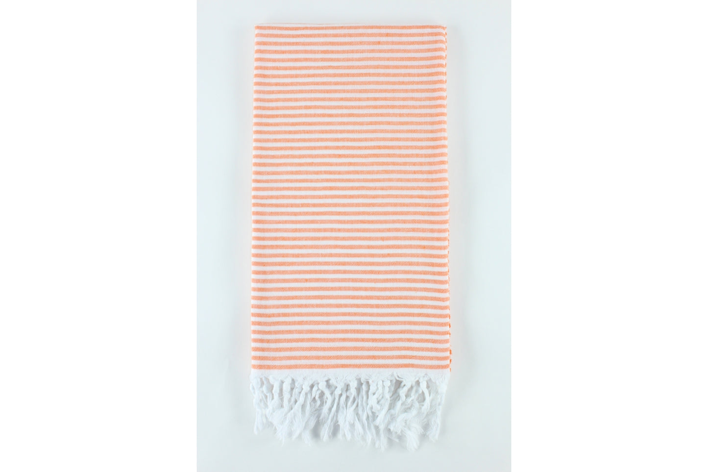 Premium Turkish Full Thin Striped Towel Peshtemal Fouta (Orange)