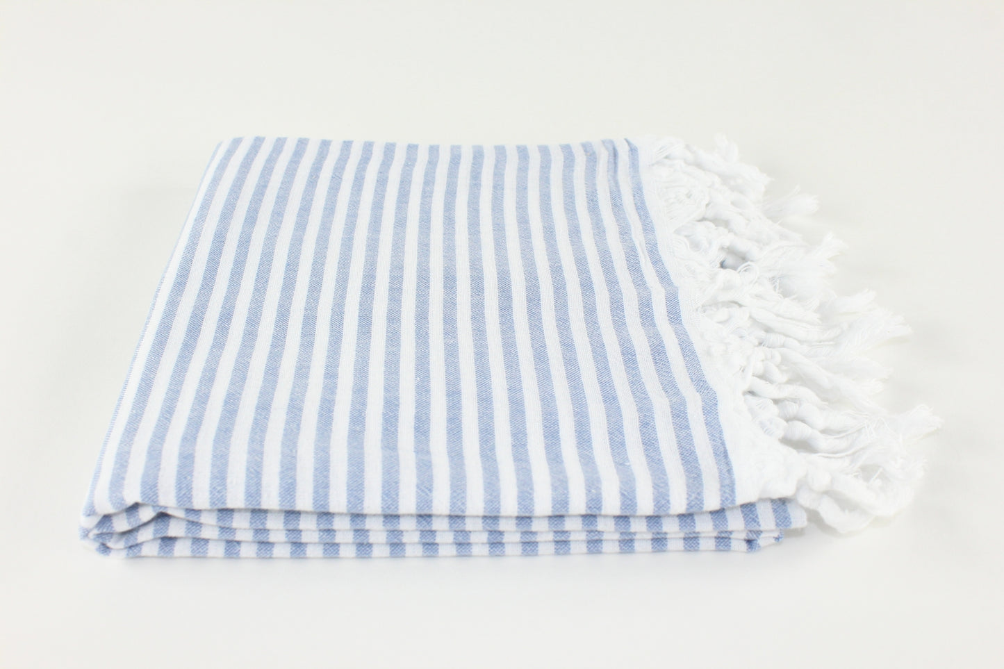 Premium Turkish Full Thin Striped Towel Peshtemal Fouta (Navy Blue)