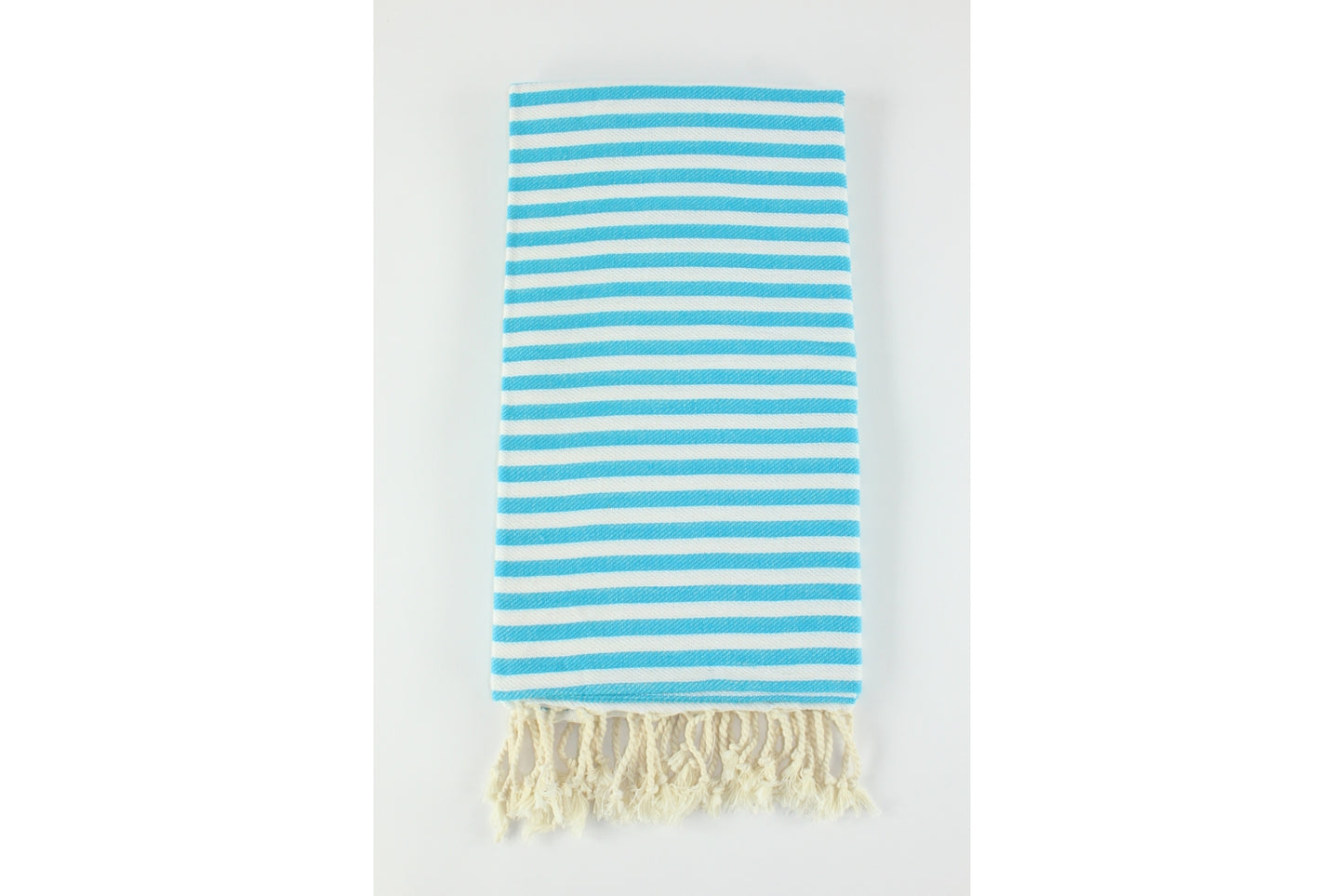 Premium Turkish Full Striped Towel Peshtemal Fouta (Turquoise)
