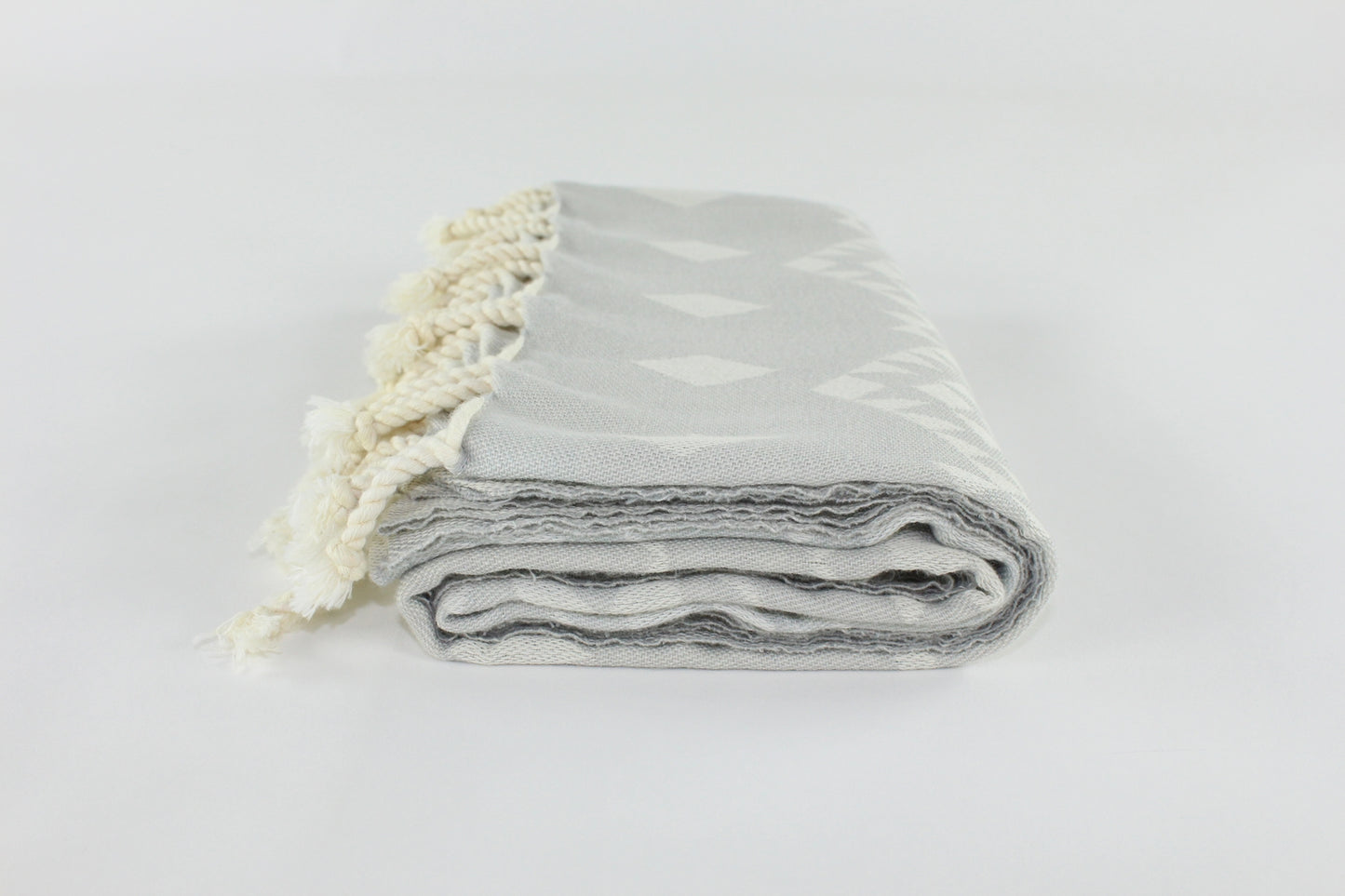 Premium Turkish Kilim Towel Peshtemal Fouta (Light Gray)