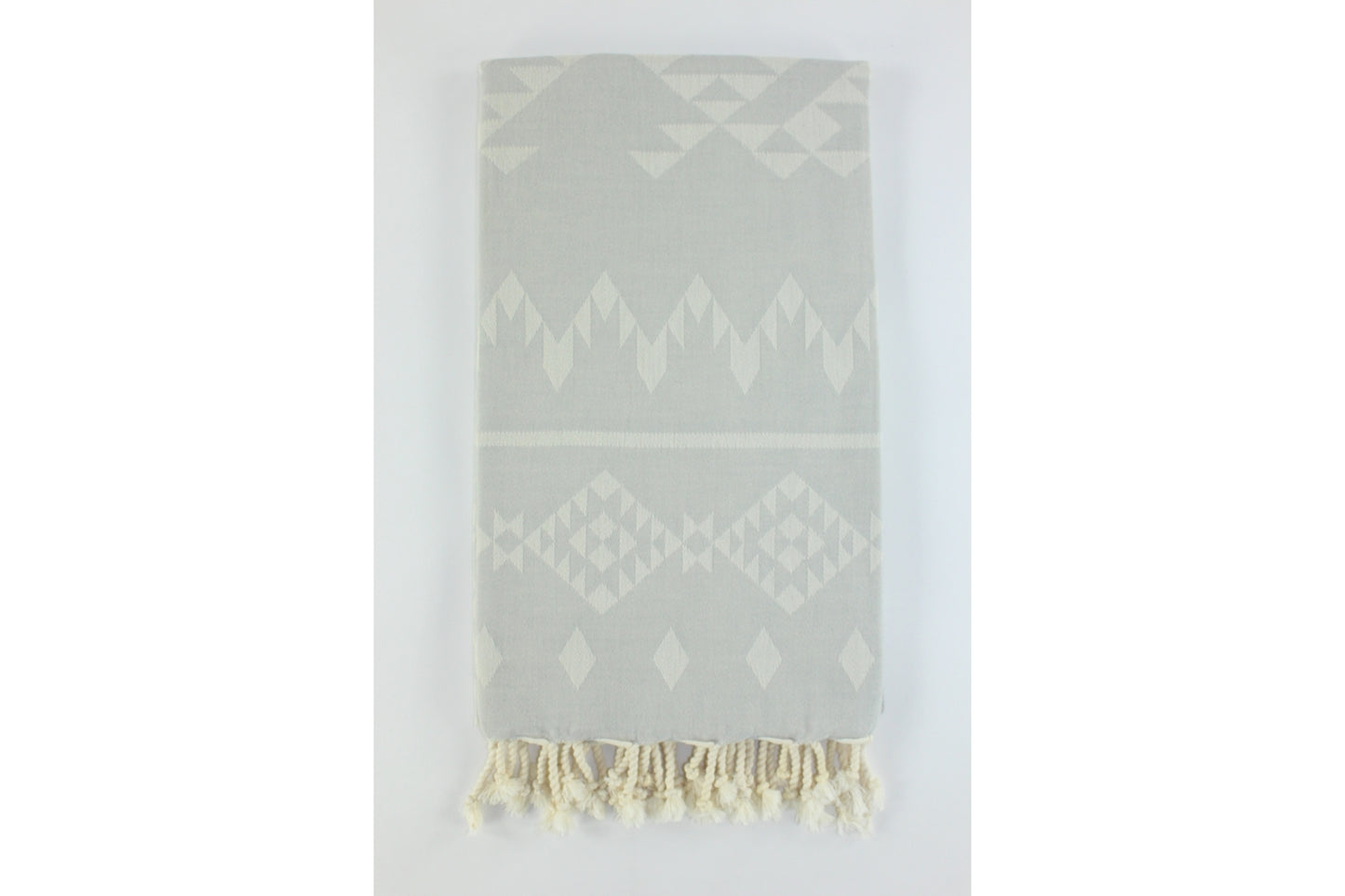 Premium Turkish Kilim Towel Peshtemal Fouta (Light Gray)