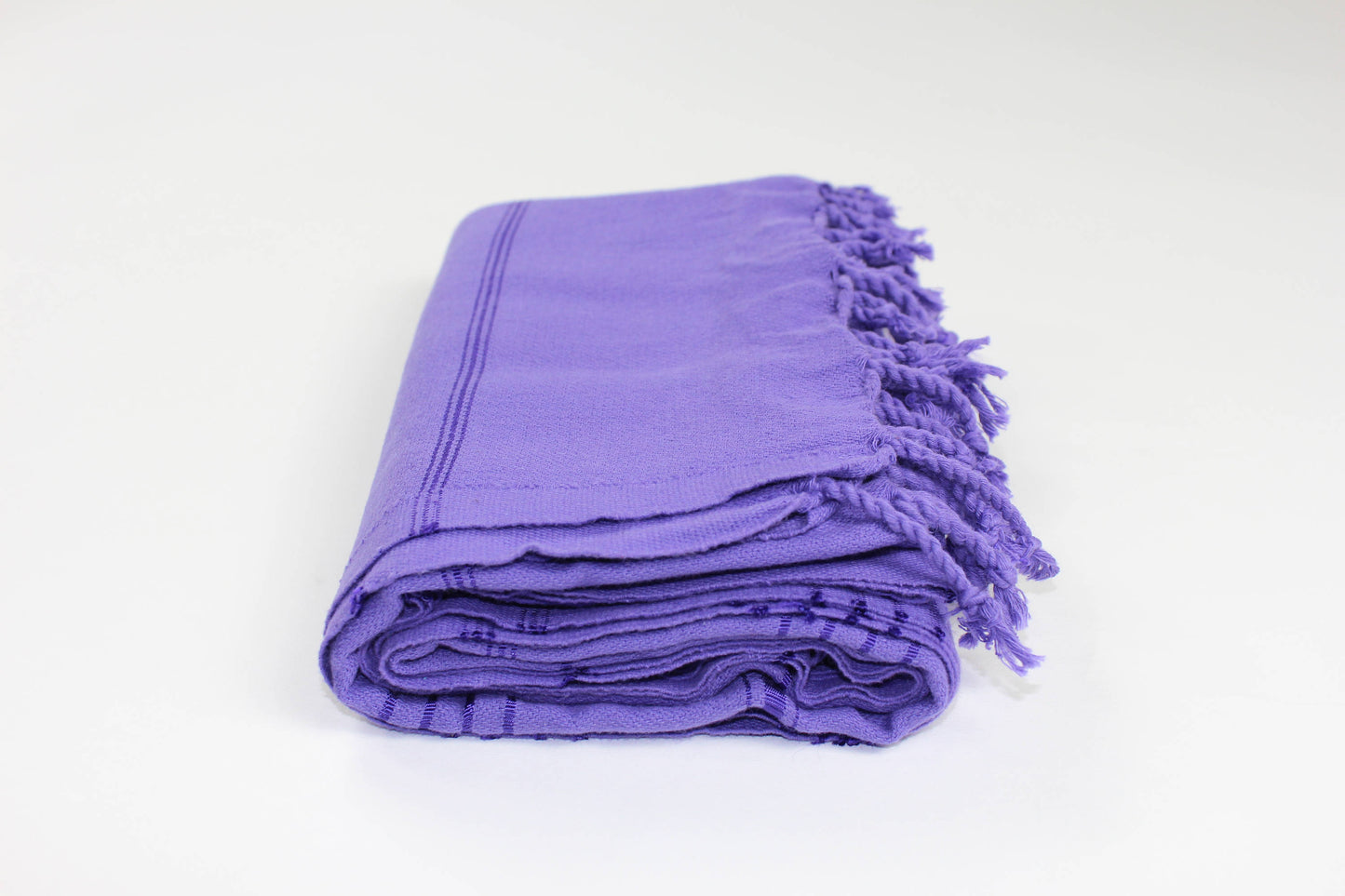 Premium Turkish Striped Towel Peshtemal Fouta (Purple)