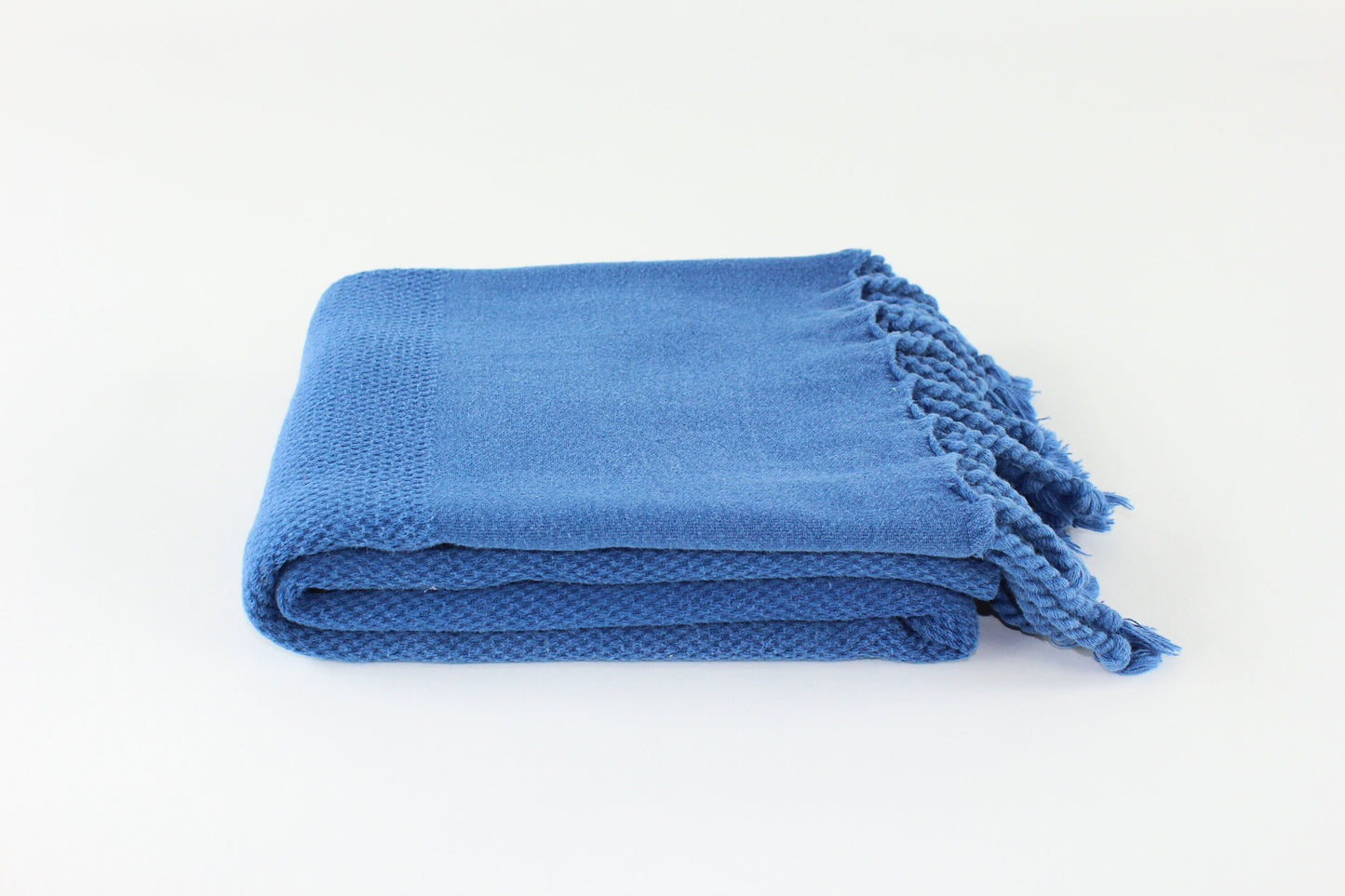 Premium Turkish Stone Washed Towel Peshtemal Fouta (Denim Blue)