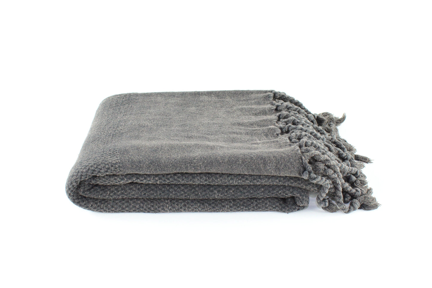 Premium Turkish Stone Washed Towel Peshtemal Fouta (Black)